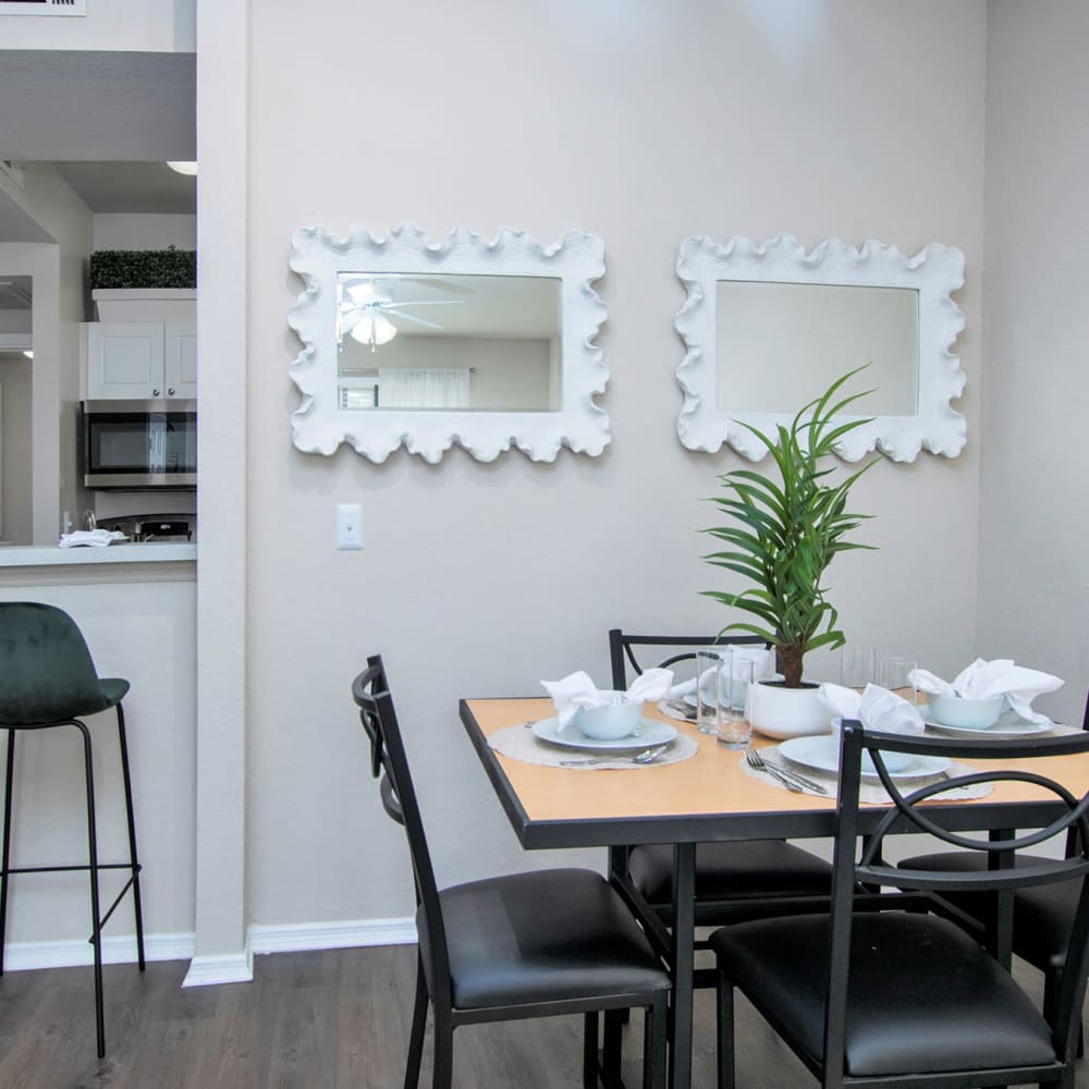 Cute dining area in a furnished home at The Ivy in Tampa, Florida