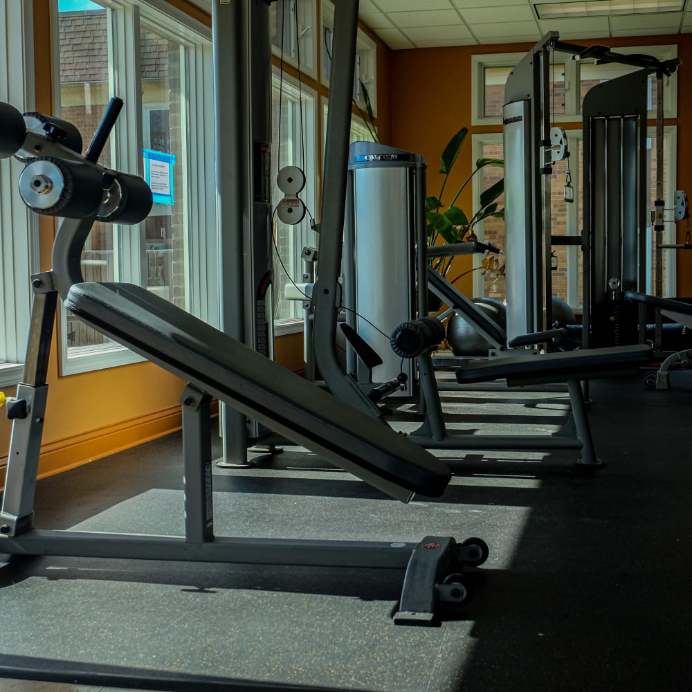 Fitness center at Tanglewood Apartments in Louisville, Kentucky