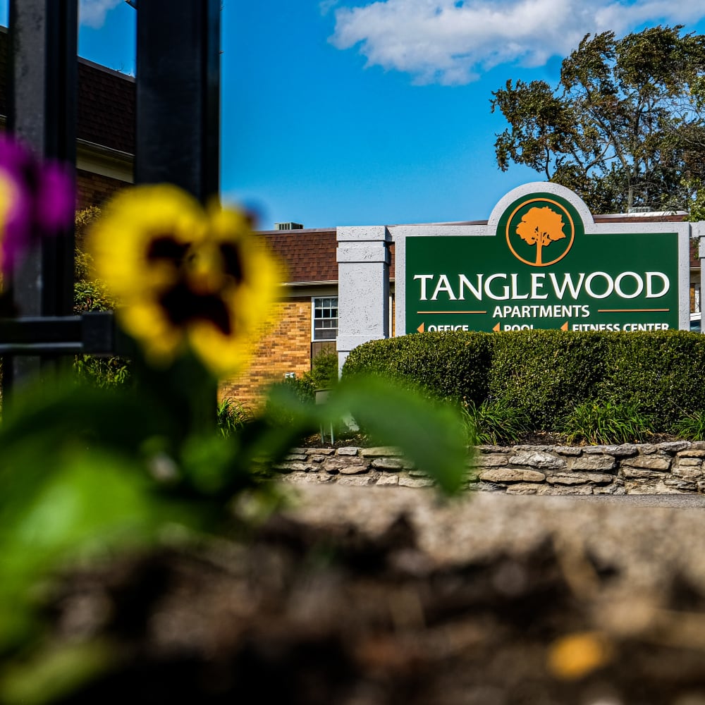 pretty flowers at Tanglewood Apartments in Louisville, Kentucky