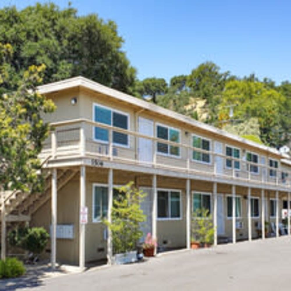 Exterior two-story apartment homes at Mission Rock at North Bay in Novato, California