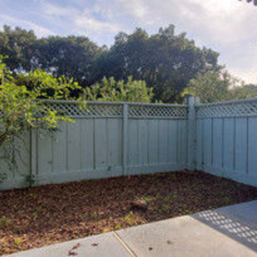 Private back patio at Mission Rock at North Bay in Novato, California