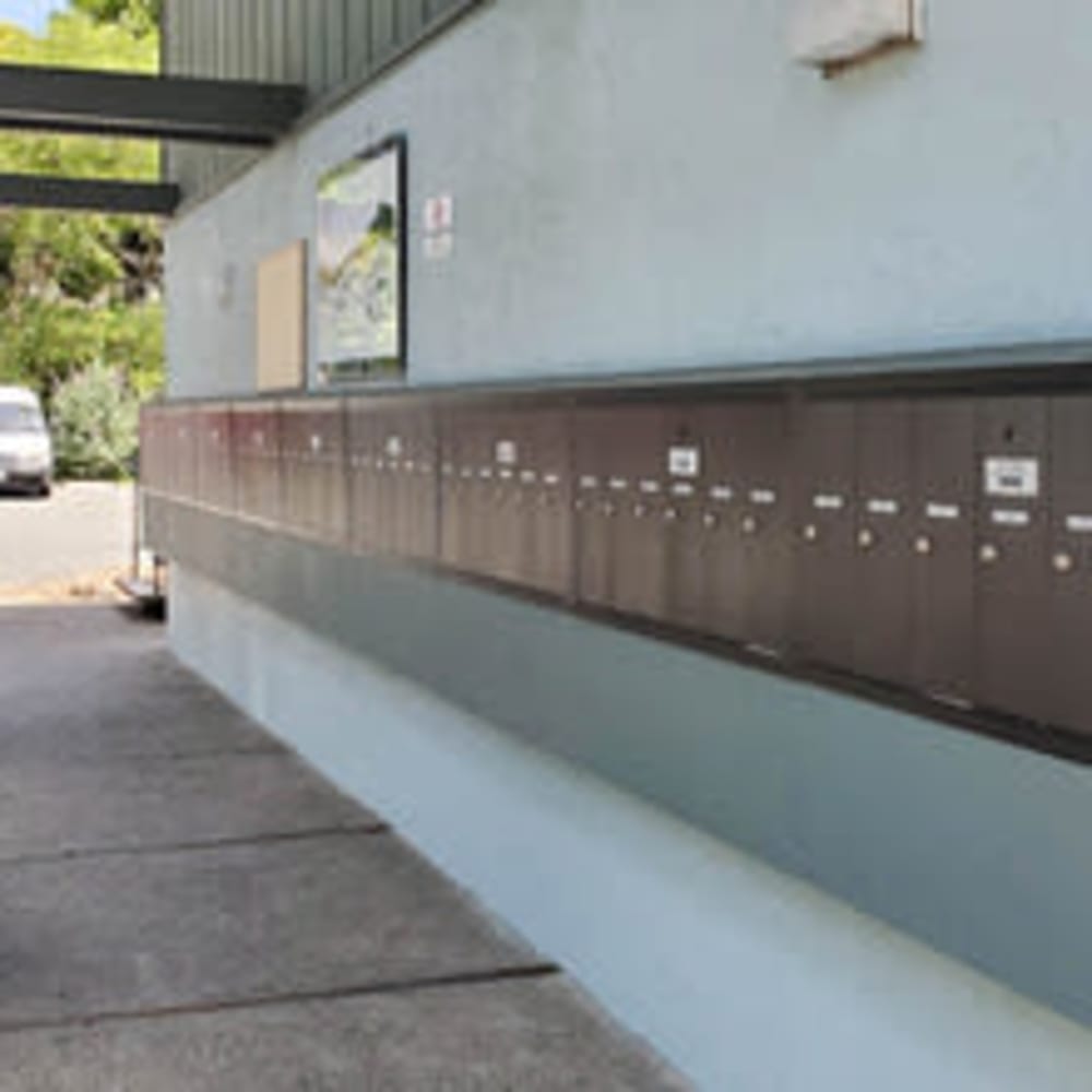Covered mail room at Mission Rock at North Bay in Novato, California