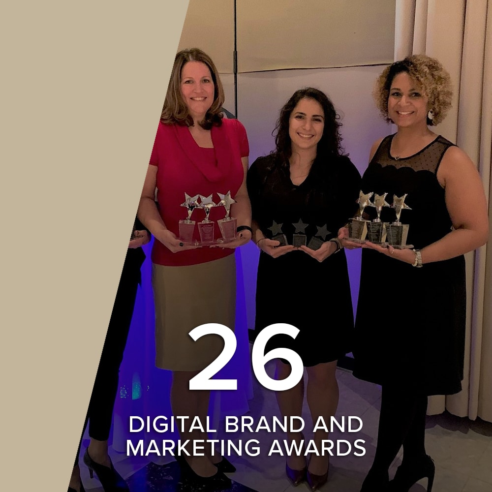26 digital brand and marketing awards at Vantage Management in Gaithersburg, Maryland