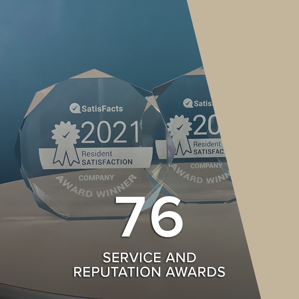76 service and reputation awards at Vantage Management in Gaithersburg, Maryland