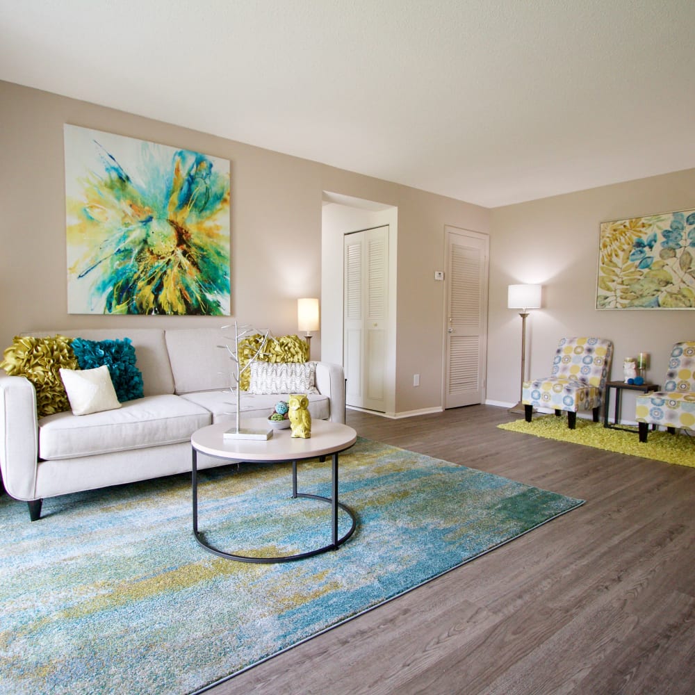 living space at Greenbrier Woods Apartments in Chesapeake, Virginia