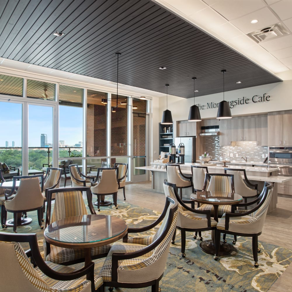 Dinning room with views at The Village of Southampton in Houston, Texas