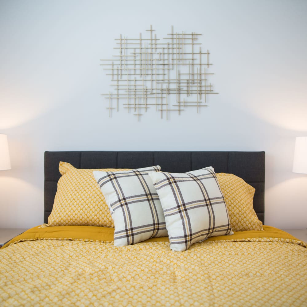 Model bedroom at Pinnex in Indianapolis, Indiana