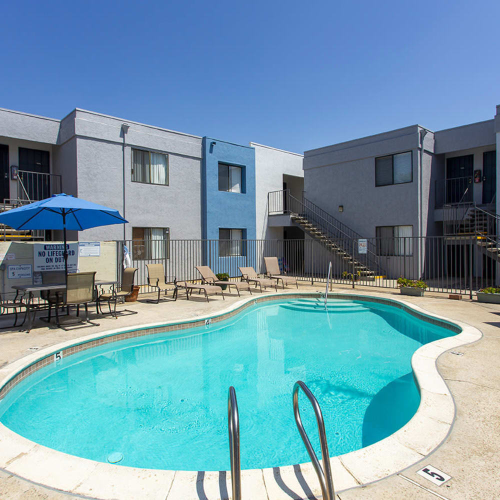 Pool at Bridgeview Apartments, San Diego, California