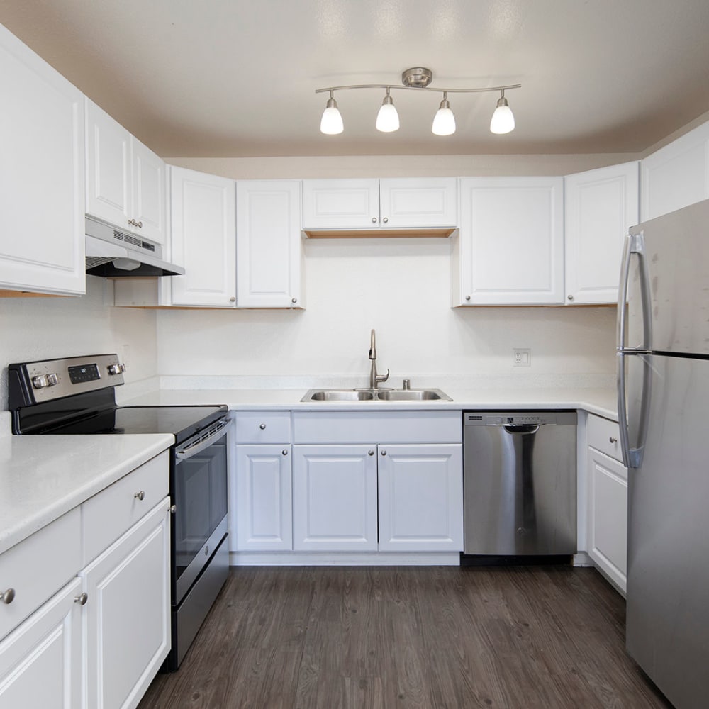 Well appointed kitchen at Bridgeview Apartments, San Diego, California