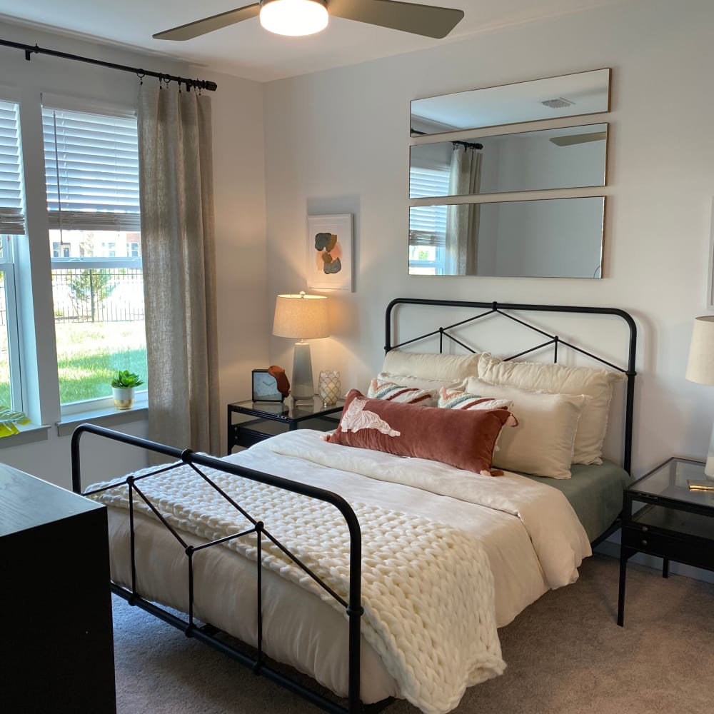 Bedroom at Center West Apartments in Midlothian, Virginia