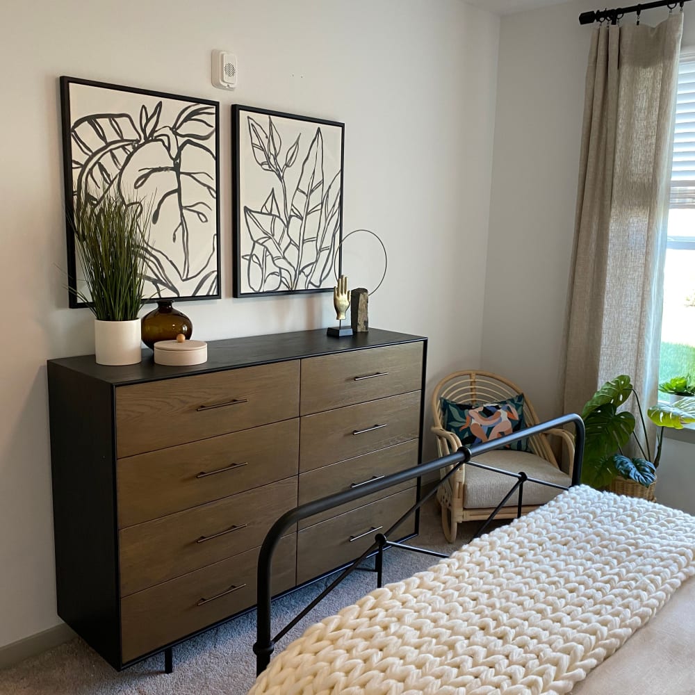 Spacious bedroom at Center West Apartments in Midlothian, Virginia