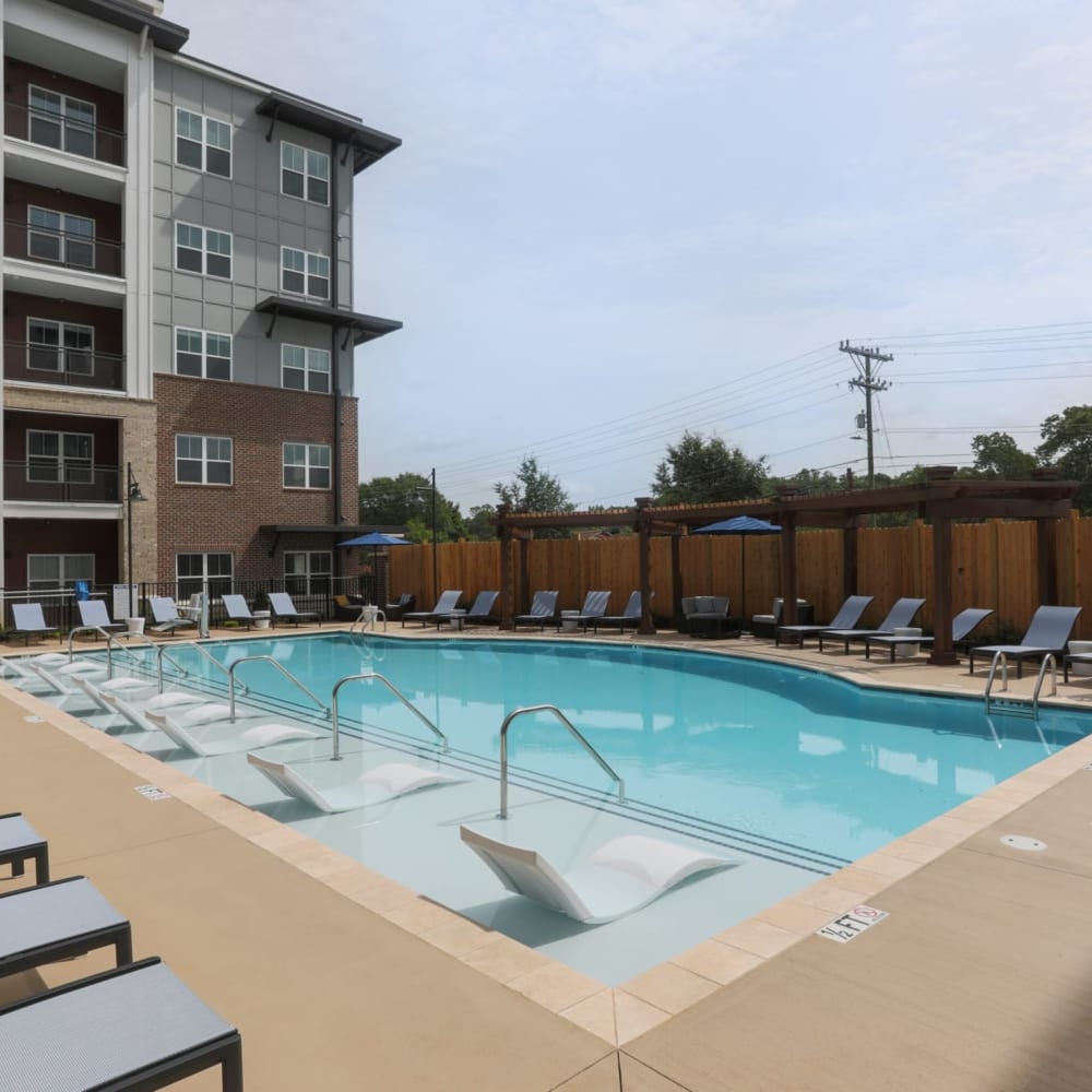 Salt water resort-style pool at NorthPointe in Greenville, South Carolina