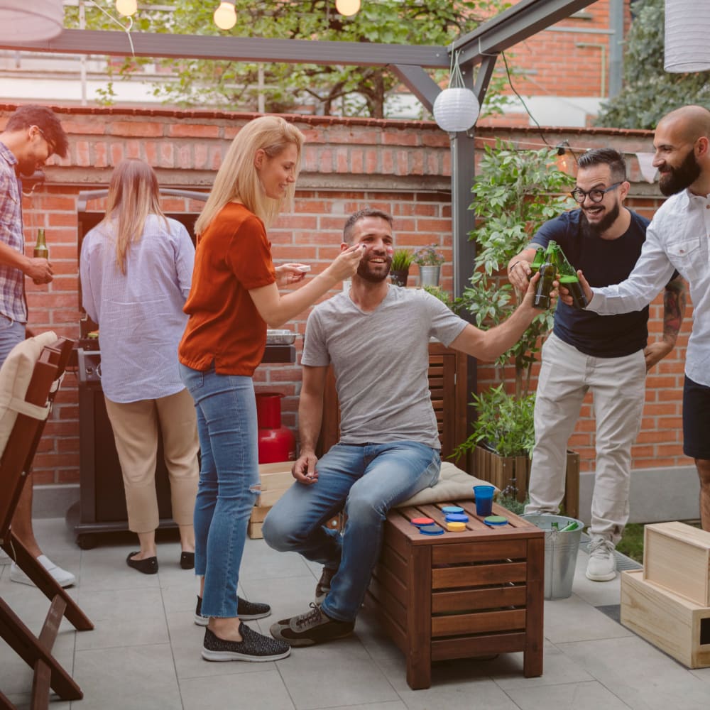 Friends gather at Altoview Apartment Homes in Charlottesville, Virginia