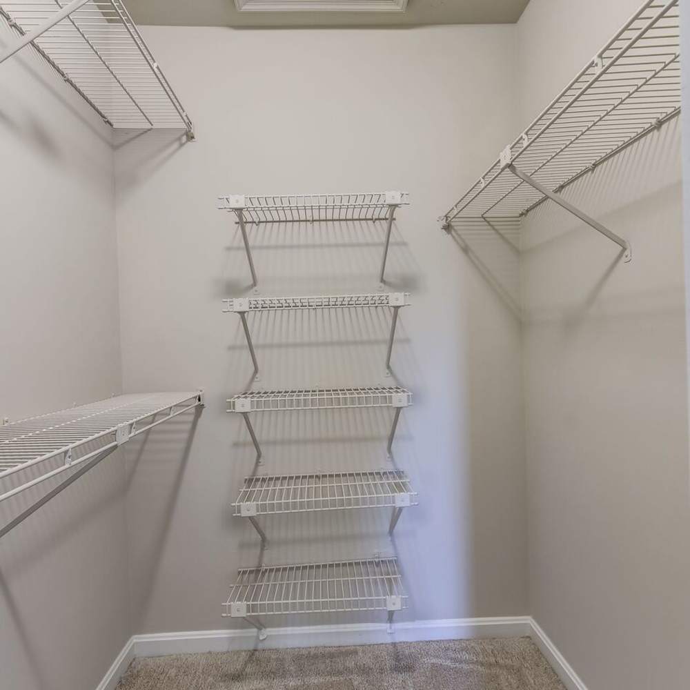 Spacious walking closets at The Elms at Oakton in Fairfax, Virginia