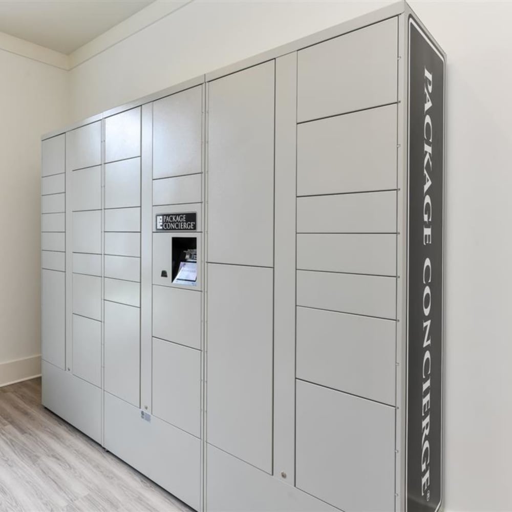 Mail lockers available for packages at The Station at Brighton in Grovetown, Georgia