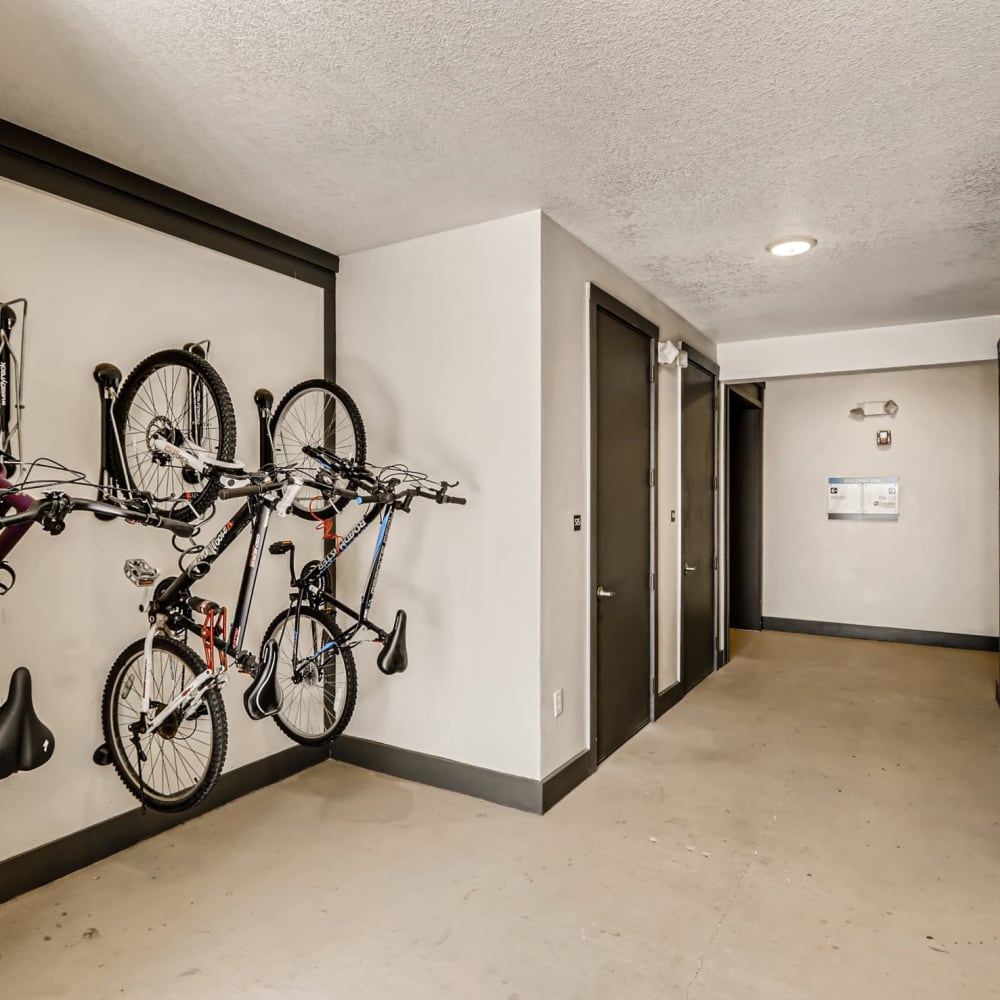 A bike storage area for residents at EOS in Orlando, Florida