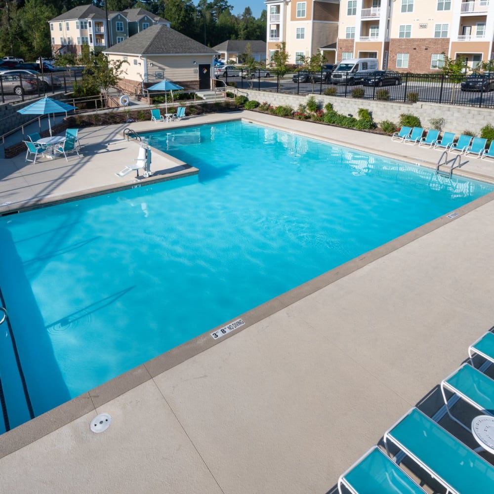 Amazing resort style swimming pool at The Reserve at White Oak in Garner, North Carolina