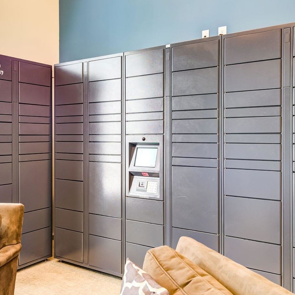 Indoor mailboxes for residents at The Courts of Avalon in Pikesville, Maryland