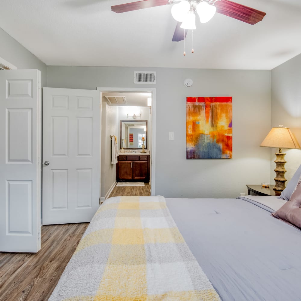 Bedroom in Kingswood Village Apartments in Houston, Texas