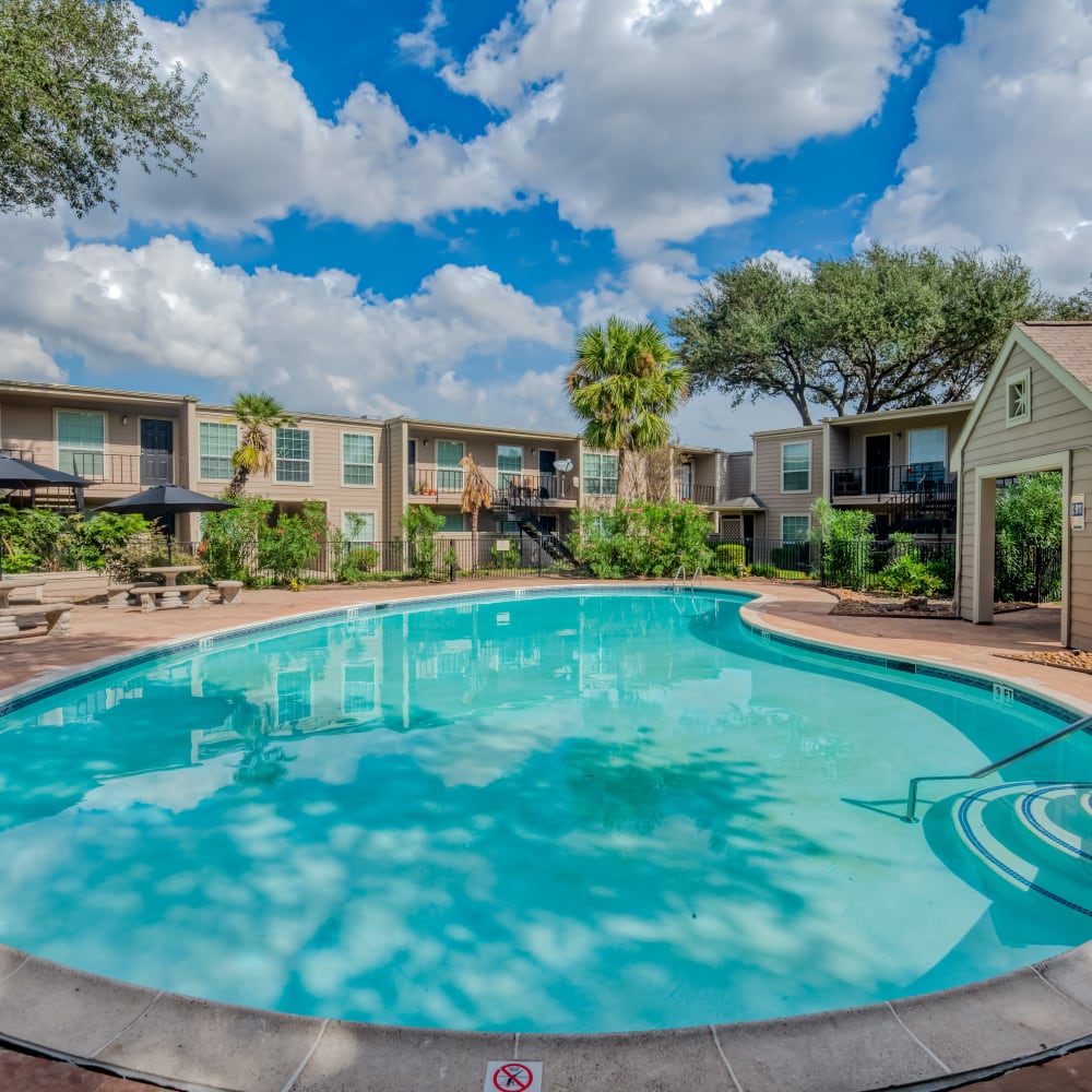 Pool at Kingswood Village Apartments in Houston, Texas