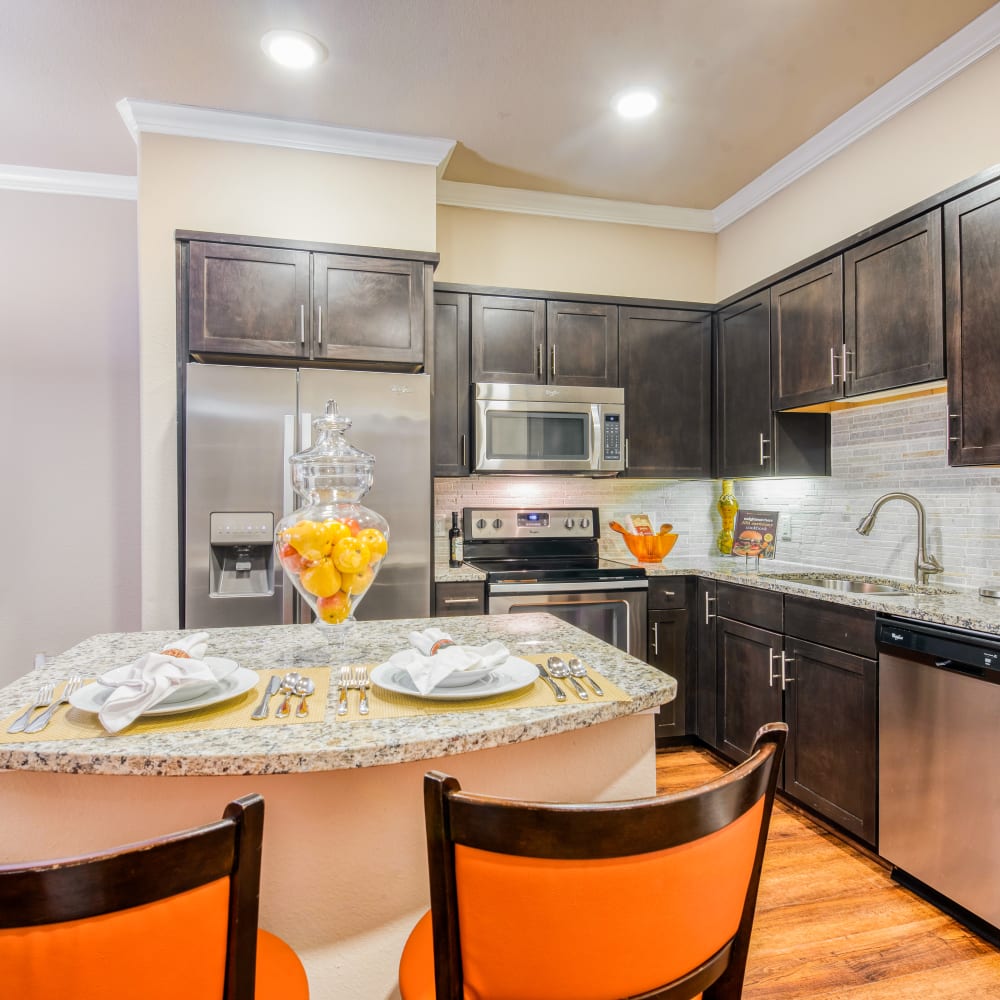 Kitchen in Portico at West 8 Apartments in Houston, Texas