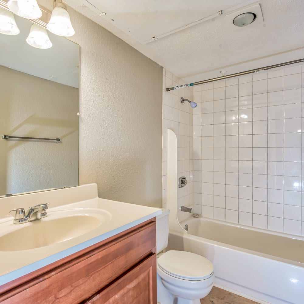Bathroom in Summer Creek Apartments in Houston, Texas