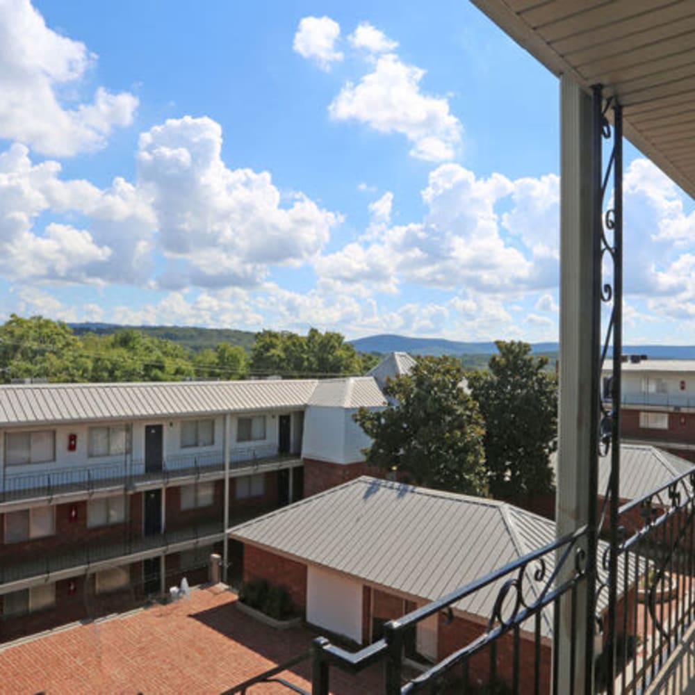 2nd story view of the campus at The Onyx in Huntsville, Alabama