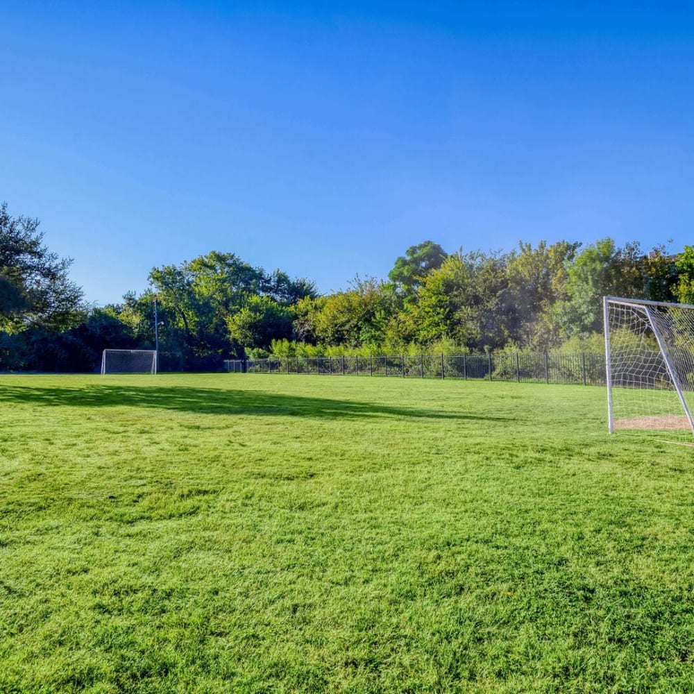 Soccer field at Villas del Tesoro in Dallas, Texas