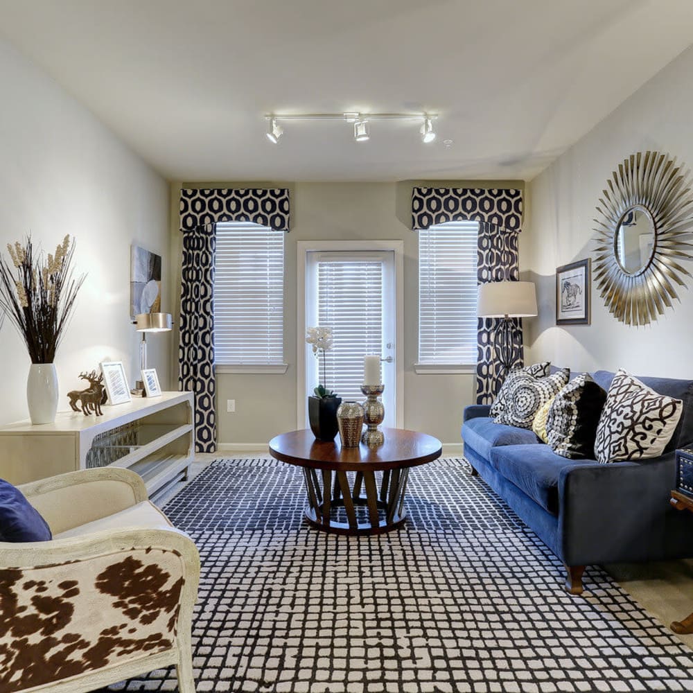 Living room with modern elegance at Deerfield at Providence in Mt. Juliet, Tennessee