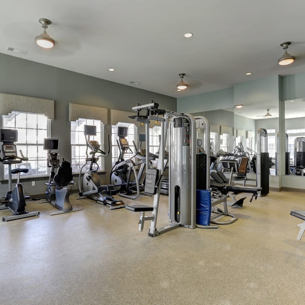 Large fitness center at Deerfield at Providence in Mt. Juliet, Tennessee