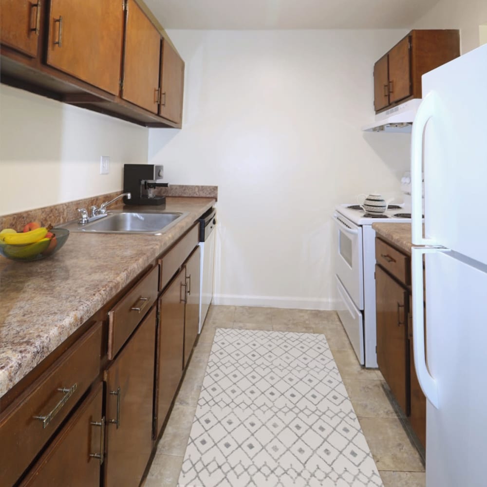 Kitchen at The Oaks Apartments in Manchester, Connecticut