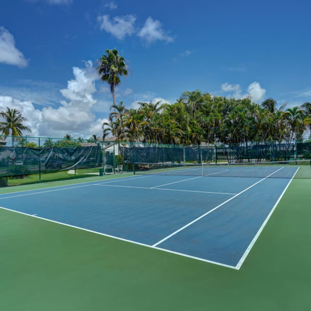 Pickle ball outdoor courts at The Enclave at Delray Beach in Delray Beach, Florida