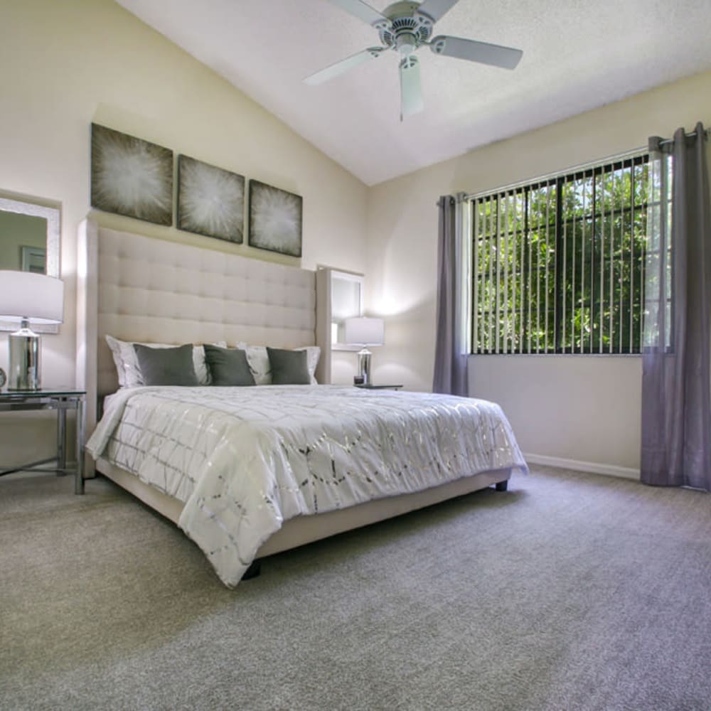 Master bedroom at The Enclave at Delray Beach in Delray Beach, Florida