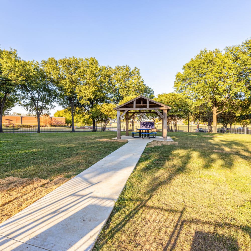 Park features with picnic areas at The Bradford on the Park in Bedford, Texas