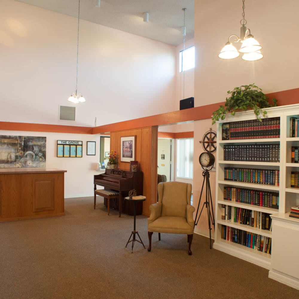 Community library at The Grove in Ontario, California