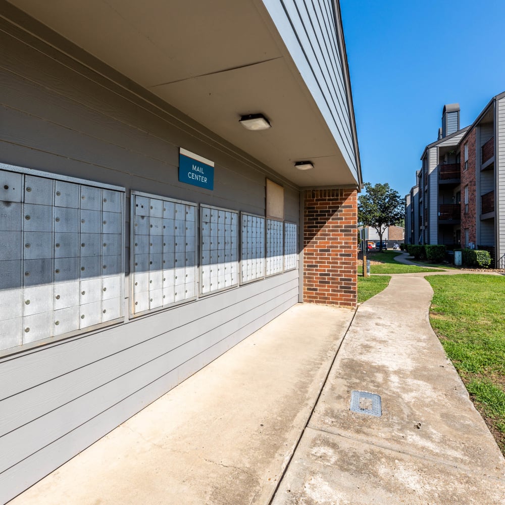 Resident mailboxes at The Beverly at Clear Lake in Houston, Texas