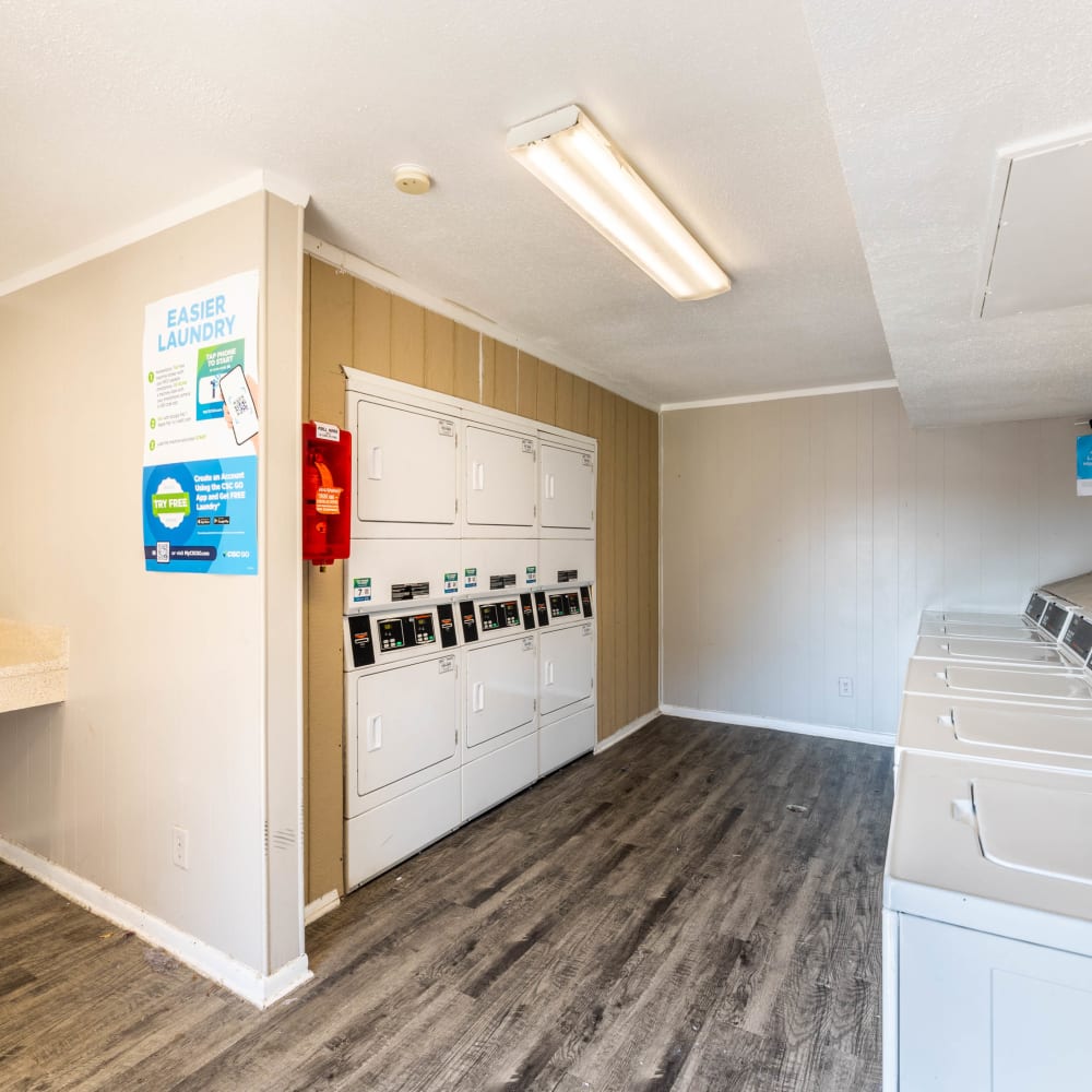 Laundry facilities at The Beverly at Clear Lake in Houston, Texas