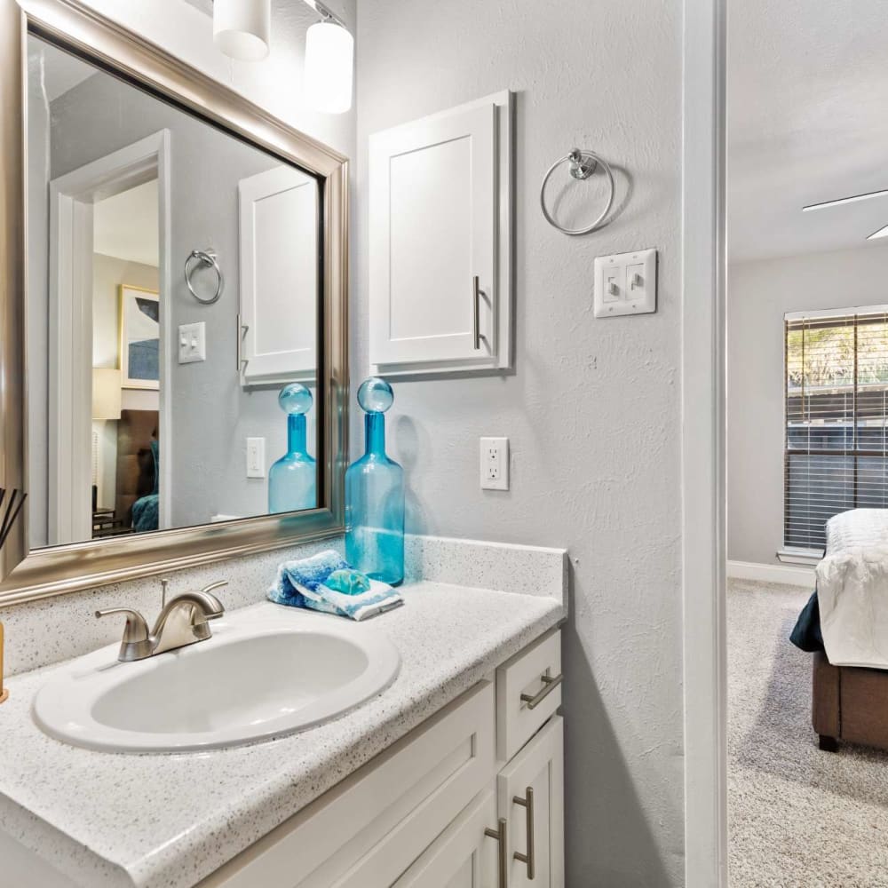 Private bathroom in master bedroom at The Haven on Chisholm Trail in Fort Worth, Texas