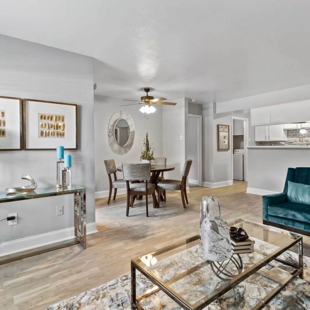 Open concept floor plan at The Haven on Chisholm Trail in Fort Worth, Texas