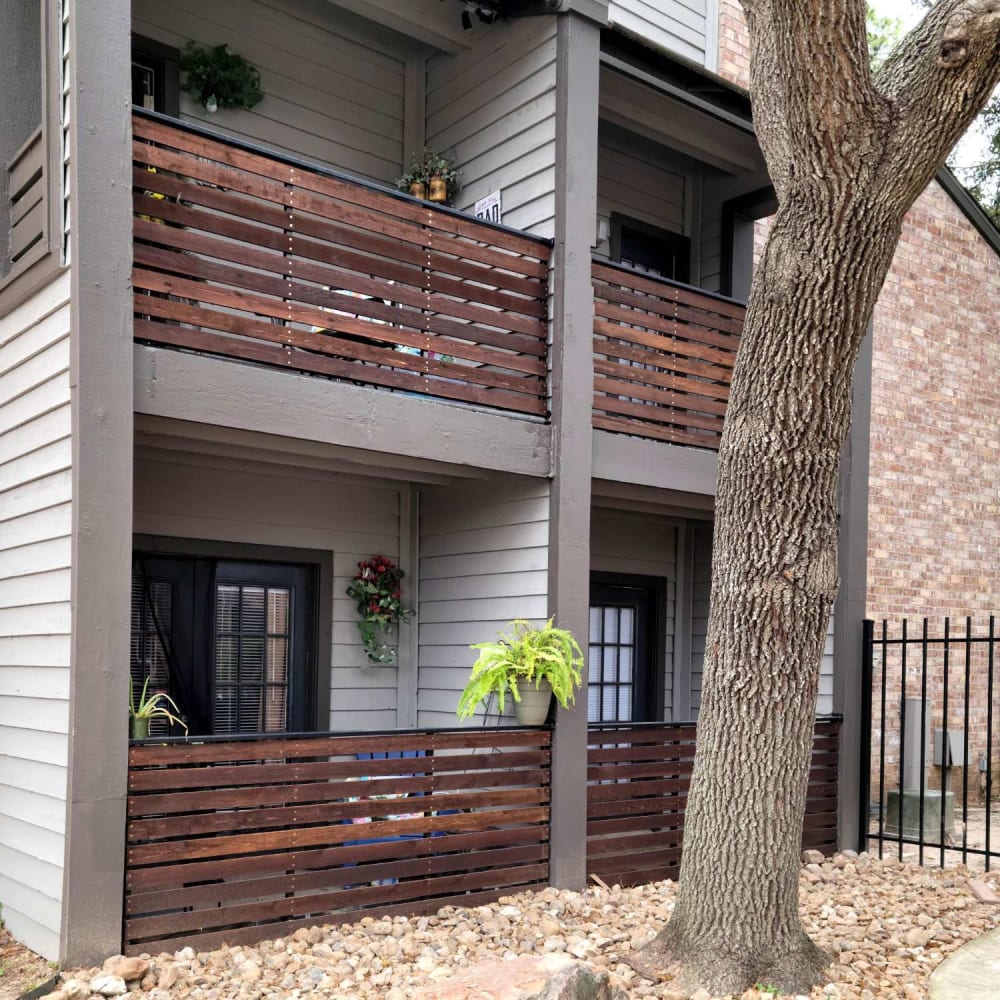 Private Patio and balconies at Carrara at Cypress Creek in Spring, Texas