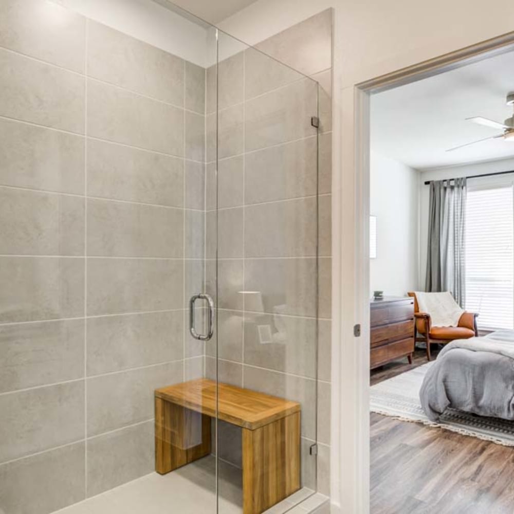 Shower Room at Mezzo Apartments in Aubrey