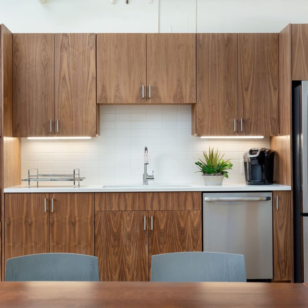 Resident kitchen at Grand Lowry Lofts in Denver, Colorado