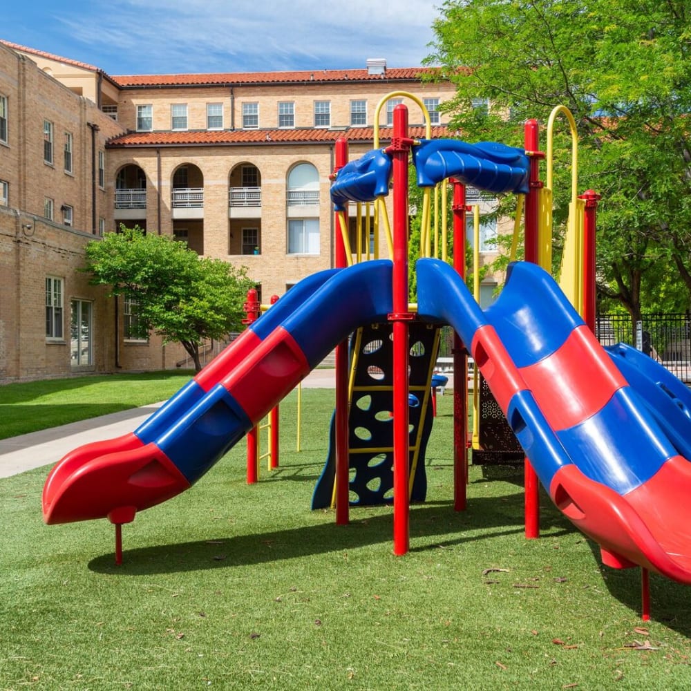 Play structure at Grand Lowry Lofts in Denver, Colorado