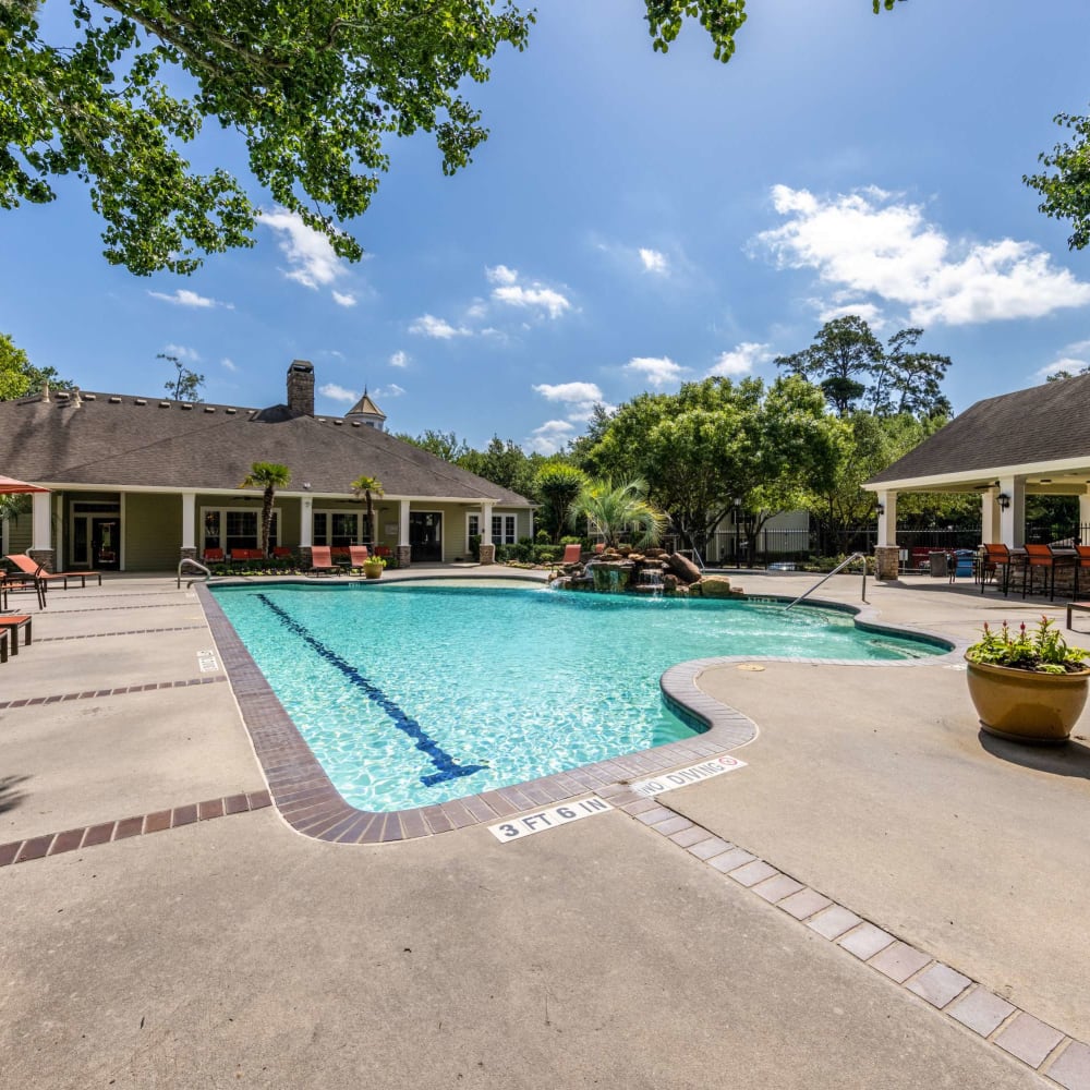 Large swimming pool at The Pines on Spring Rain in Spring, Texas