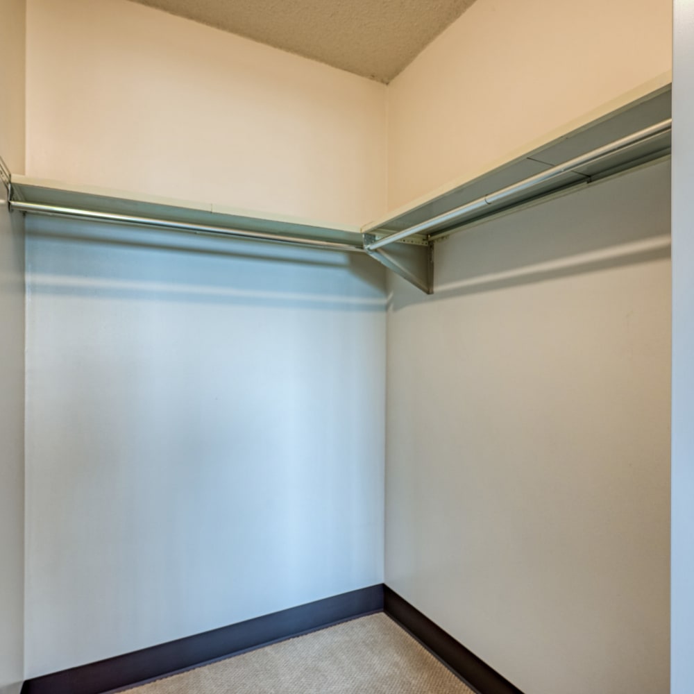 Large closet in a unit at Cambridge Towers in Detroit, Michigan