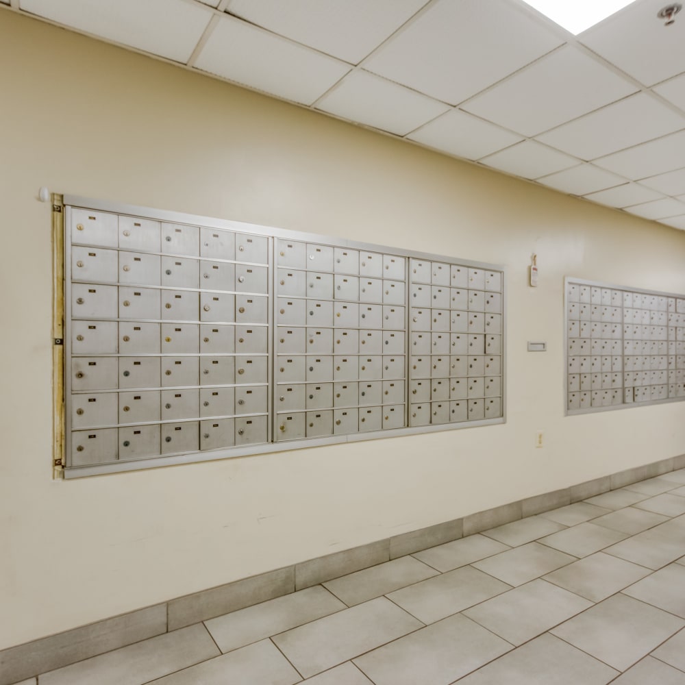 Mail room at Bowin Place in Detroit, Michigan