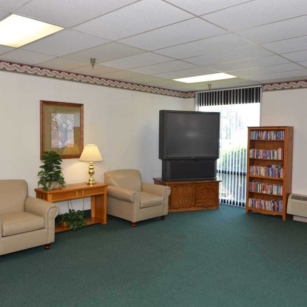 Resident library at Buckeye Towers in New Boston, Ohio