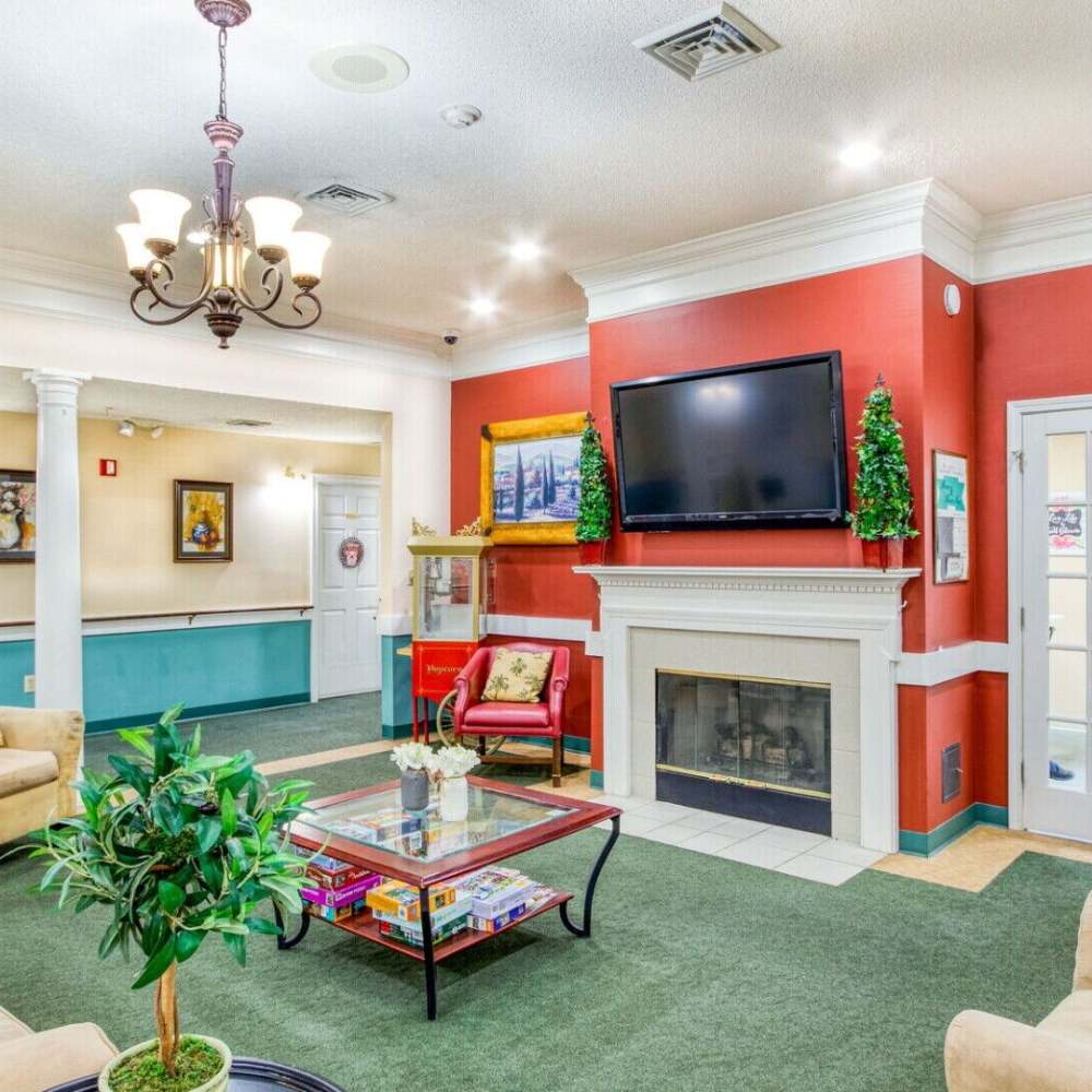 Lobby Emerald Gardens Assisted Living & Memory Care in Greenwood, South Carolina