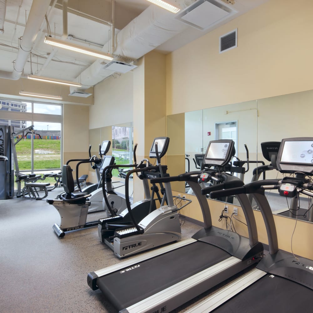 Fitness center at Metro Green Residences in Stamford, Connecticut