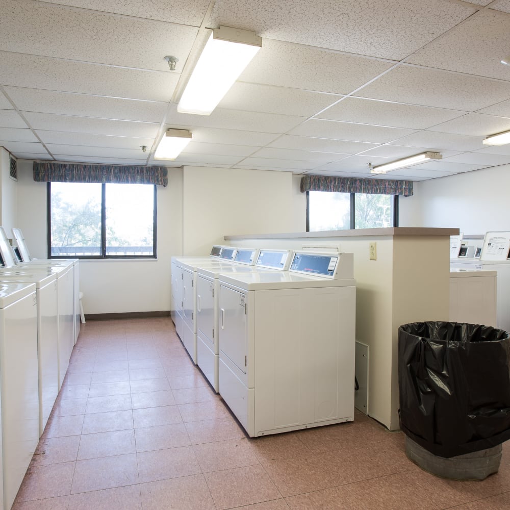 On-site laundry facility at Plymouth Square Village in Detroit, Michigan